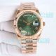 TWB Swiss 2836 replica Rolex Day-Date II 40 Green Roman Yellow Gold President Watch (2)_th.jpg